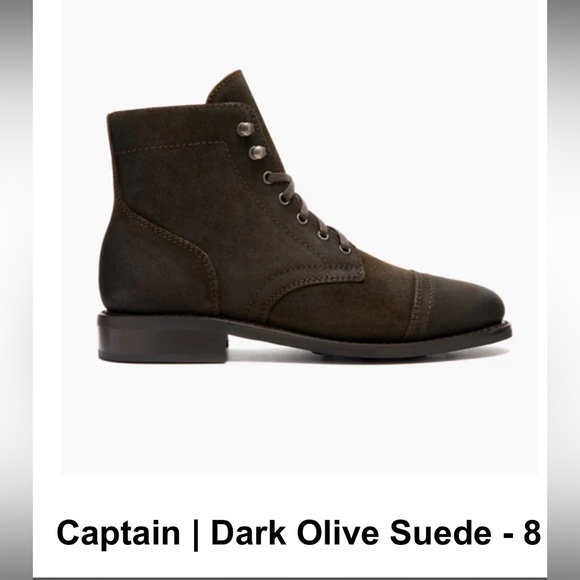 Thursday Boot Company Captain Dark Olive Suede - Picture 2 of 15